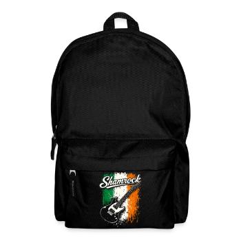 St Patrick Electric Guitar Irish Flag Rock - Backpack - black - Front
