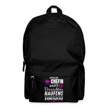 Stolze Chefin verrückter Haufen Chefin Geschenke - Rucksack - Schwarz - Vorne