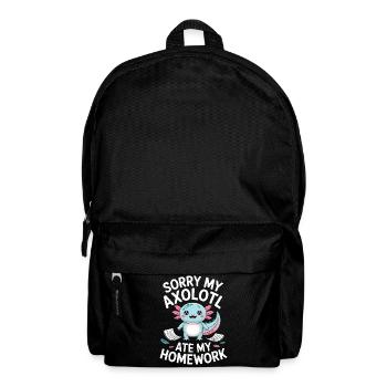Axolotl Homework Excuse - Backpack - black - Front