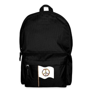 Kaleido Friedenssymbolflagge - Rucksack - Schwarz - Vorne