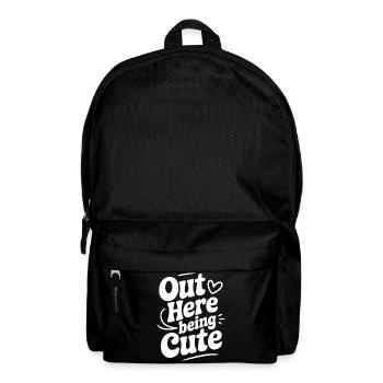 Hier draußen süß sein - Rucksack - Schwarz - Vorne