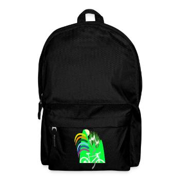 Cycle path mountains rainbow - Backpack - black - Front