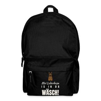 Mei Lederhosn is in da Wäsch Trachten Volksfest - Rucksack - Schwarz - Vorne