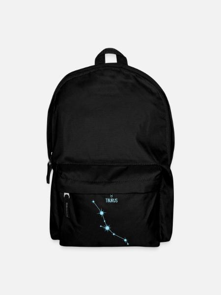 Taurus Zodiac Sign Star Constellation Pastel Blue - Backpack - black