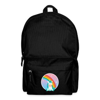 Pretty unicorn with rainbow. Baby Party Girl - Backpack - black - Front
