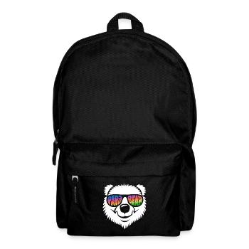Papa Ours - Fête des Pères - Cadeau - Arc-en-ciel - Sac à dos - noir - Devant