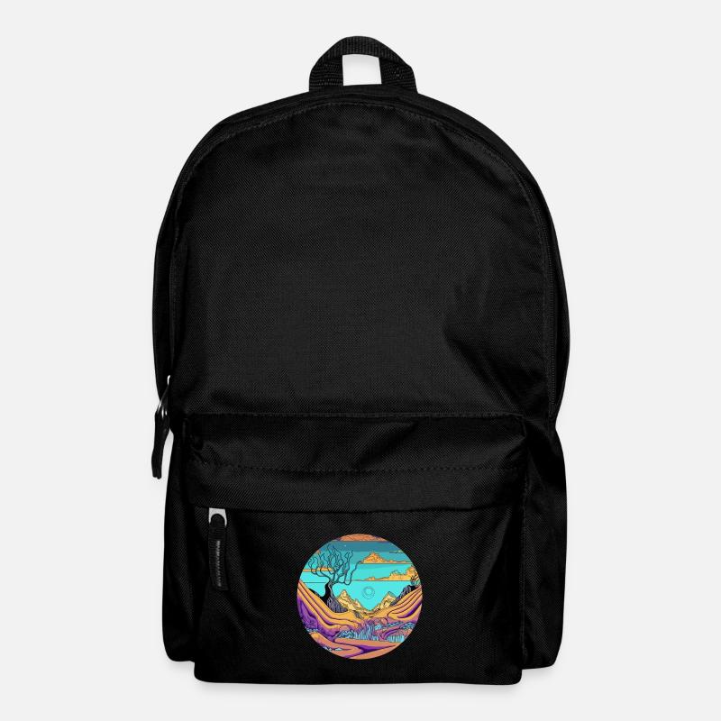 Sonnenaufgang im Psychedelic Valley - Rucksack - Schwarz
