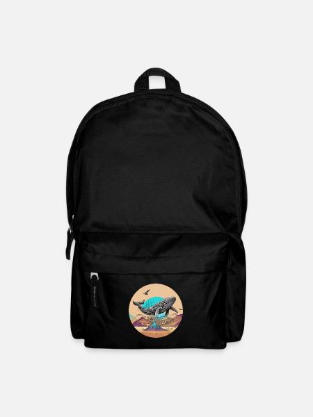 Désert psychédélique avec Flying Whale - Sac à dos - noir