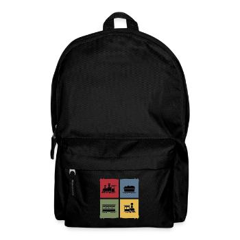 Modeleisenbahn Zug Eisenbahn retro-Lok - Rucksack - Schwarz - Vorne