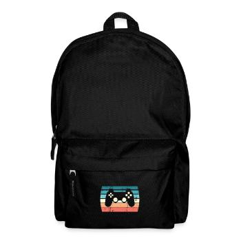 Retro Video Gaming Gamer Sunset Boys Girls - Backpack - black - Front
