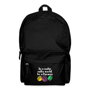 Markonen Hobbybäcker Italien Dessert Spruch - Rucksack - Schwarz - Vorne