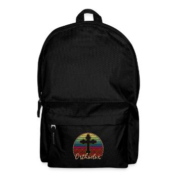 Orthodox Kreuz Christentum Balkan Herkunft - Rucksack - Schwarz - Vorne