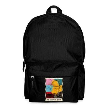 London England UK City Skyline Stamp Colorful - Backpack - black - Front