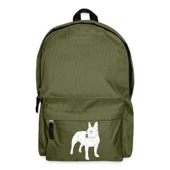 Staffordshire Bullterrier - Rucksack - Olivgrün - Vorne