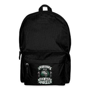 Angeln Angler Angel Fisch Karpfen Spruch Hobby - Rucksack - Schwarz - Vorne