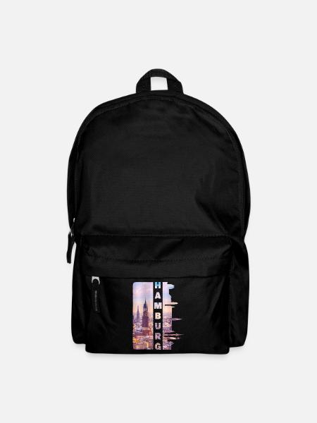 Hamburg Deutschland Stadt Skyline Heimat Liebe - Rucksack - Schwarz