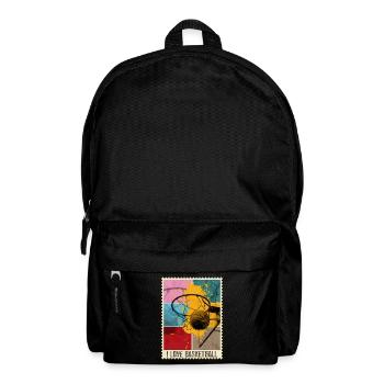 Basketball Basketballer Korb Sport Briefmarke - Rucksack - Schwarz - Vorne