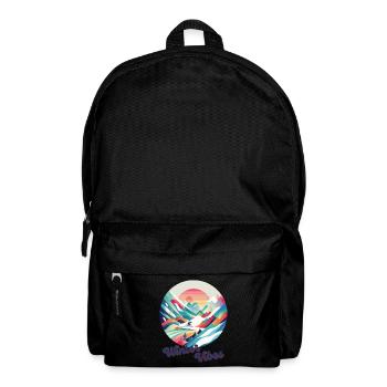 Ambiance hivernale | Hiver | Ski | Illustration - Sac à dos - noir - Devant