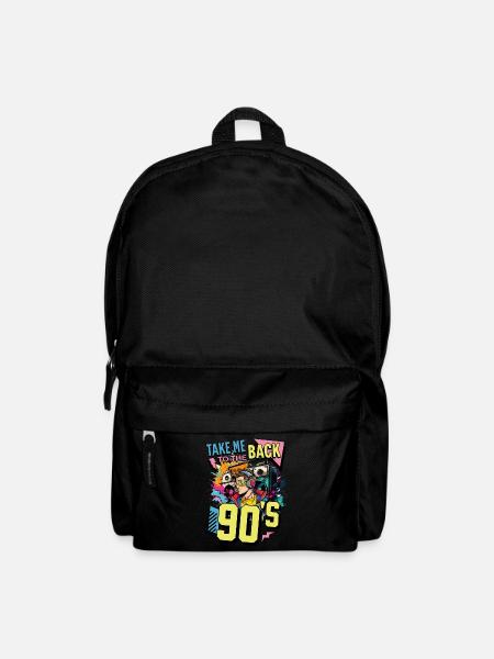 90s 90er Jahre Musik Ghettoblaster Kopfhörer Party - Rucksack - Schwarz