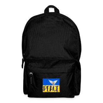 Ukraine Drapeau Armoiries Paix Paix. Contre la guerre ! - Sac à dos - noir - Devant