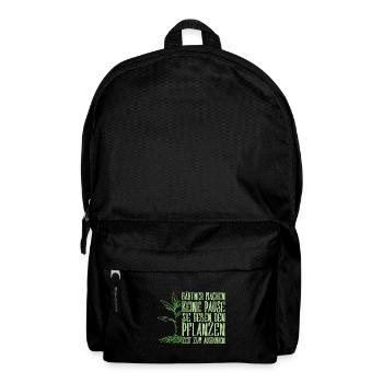 Garten Hobbygärtner Pflanzen Blumen Gärtner - Rucksack - Schwarz - Vorne