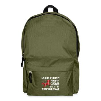 Kilt Männer Spruch Schottenrock - Rucksack - Olivgrün - Vorne