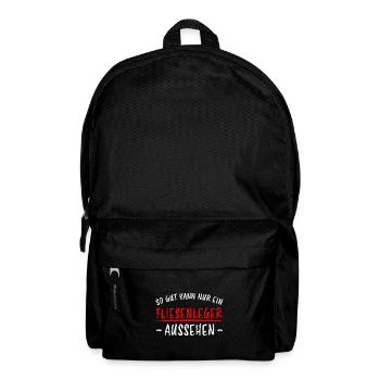 Fliesenleger Lustig Spruch Job Bodenleger Geschenk - Rucksack - Schwarz - Vorne