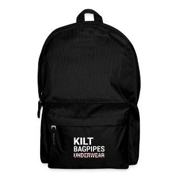 Kilt Dudelsack Unterwäsche Schottische Checkliste - Rucksack - Schwarz - Vorne