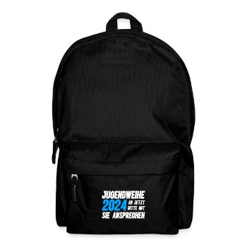 Jugendweihe 2024 Ab Jetzt Bitte Mit Sie Ansprechen - Rucksack - Schwarz - Vorne