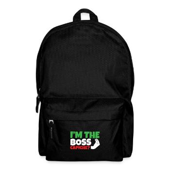 Ich bin der Boss Capiche? e italienische Flagge - Rucksack - Schwarz - Vorne