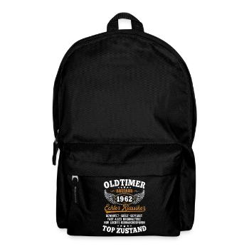 Oldtimer Baujahr 1962 Jahrgang Geburtstag Geschenk - Rucksack - Schwarz - Vorne