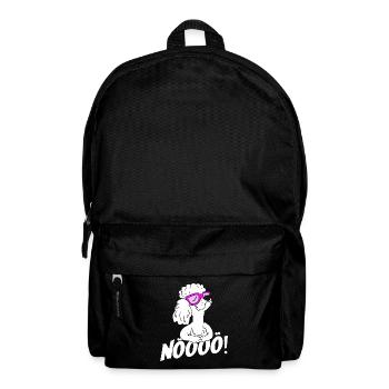 Weißer sturer Pudel bellt NÖOOÖ - Rucksack - Schwarz - Vorne