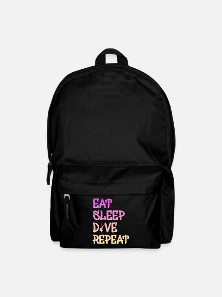 eat sleep dive repeat - Rucksack - Schwarz