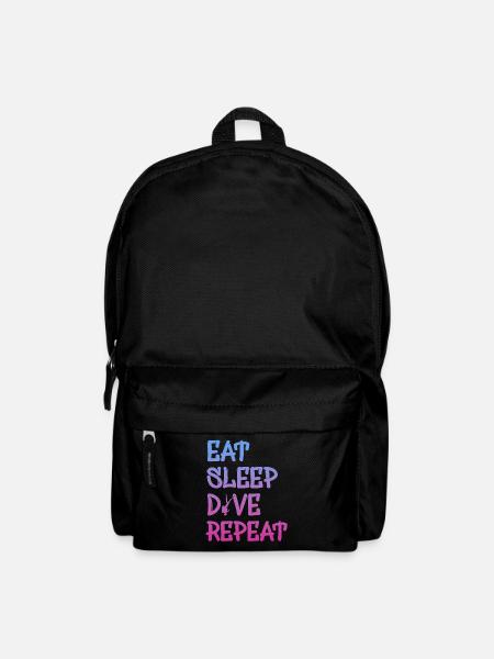 dive, diver, scuba diving, tauchen - Rucksack - Schwarz