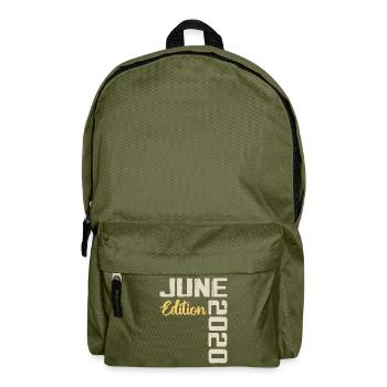 Born in June 2020 Gift June 2020 Birthday - Backpack - olive green - Front