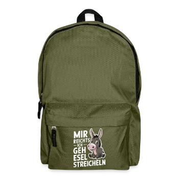 Esel Eselchen Maultier Muli - Rucksack - Olivgrün - Vorne