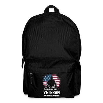 Soldat militaire vétéran - Sac à dos - noir - Devant