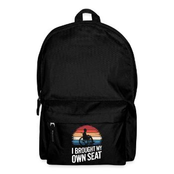 Wheelchair Wheelchair Disabled Humor - Backpack - black - Front