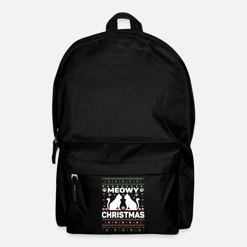 Meowy Christmas - Rucksack - Schwarz