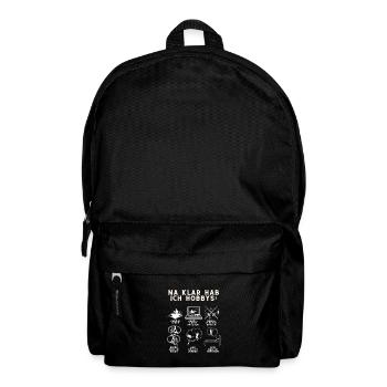 Klar hab ich Hobbys Angeln Angler Anglerin Angel - Rucksack - Schwarz - Vorne