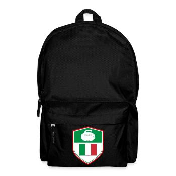 Italienische Flagge Curling Team Winter Ice Sport Italia - Rucksack - Schwarz - Vorne
