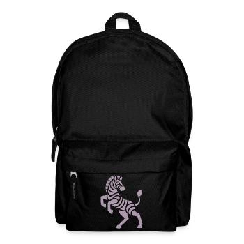 Zebra Silhouette Kunststück Minimal Design - Rucksack - Schwarz - Vorne