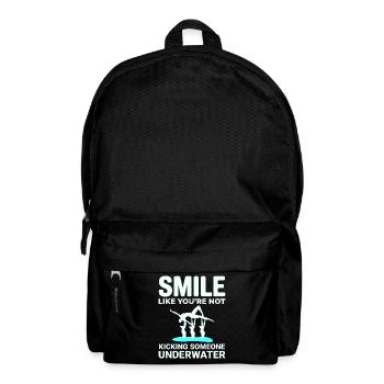Synchronized Swimming Kicking Underwater Smile - Backpack - black - Front