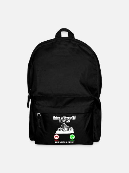 Achterbahn Shirt Ruft an Spruch - Rucksack - Schwarz
