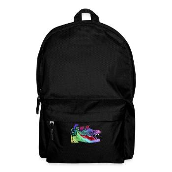 Cool Neon Alligator DJ - Backpack - black - Front