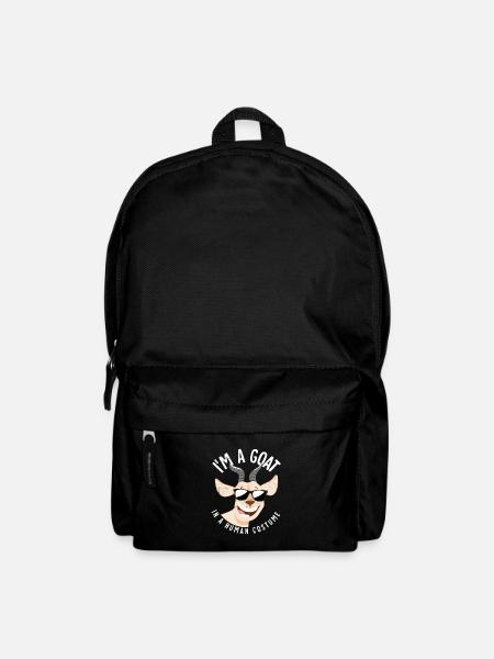 Je suis une chèvre dans un costume humain Lunettes de soleil Halloween - Sac à dos - noir