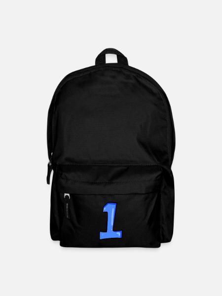 Number 1 Blue - Number One - Backpack - black