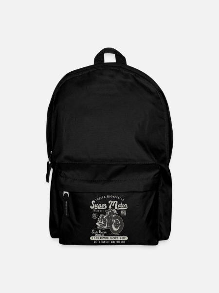 super motor racer motor motor motorcycle custom moto vintage - Rucksack - Schwarz