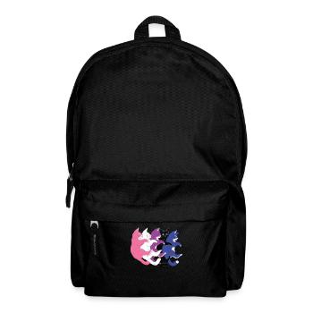 Drapeau LGBTQ - Cute Cat Pile Gender Fluid - Sac à dos - noir - Devant