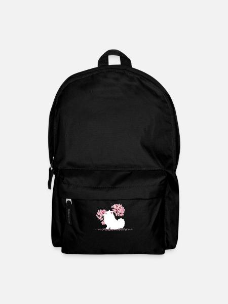 Japonais Kawaii Sakura - Spitz Dog - Sac à dos - noir